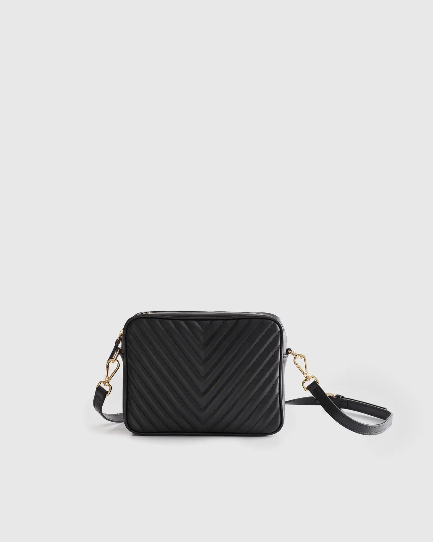 Italian Leather Quilted Crossbody Bag